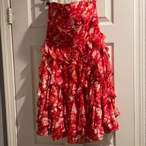 Pink strapless White House Black Market dress